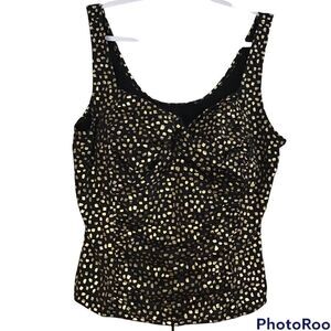 Swimsuit 4 All Ruched Polka Dot Tankini Top